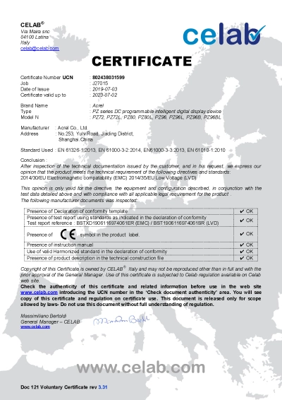 ce for pz dc energy meter